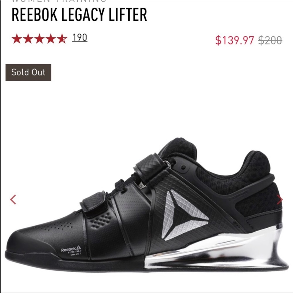 ISO Reebok Legacy Lifter size weightlifting 7-7.5